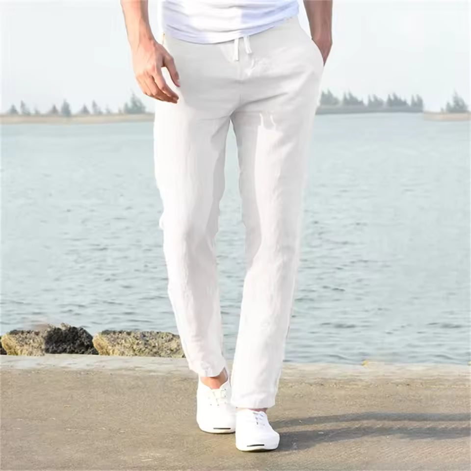 Calça Linho Outono Branca